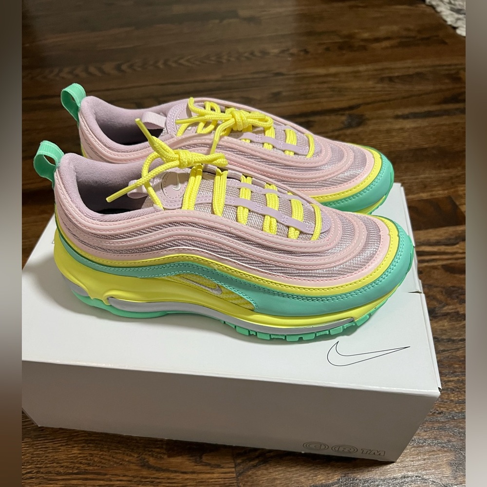NEW - Nike Air Max 97 - Women’s Size 7 - Pastel Robin Egg Easter Theme w/out box